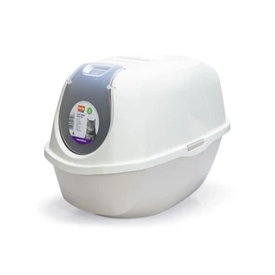 Image of Karlie Smart Cat Litter Tray L 52 cm W 39 H 41 Grey