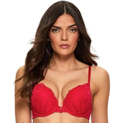 Image of Ann Summers Valentines Sexy Lace Padded Boost Red