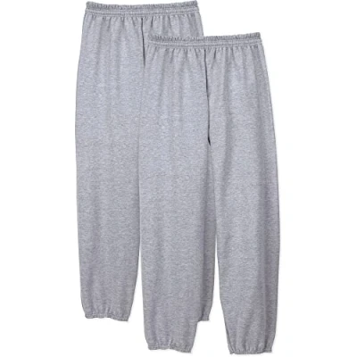 Image of Hanes Men&#039;s EcoSmart Non Pocket Sweatpant (Pack of 2), Light Steel, Medium