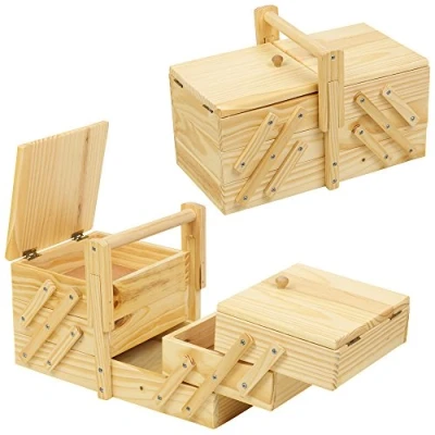 Image of Cantilever Wooden Sewing Box