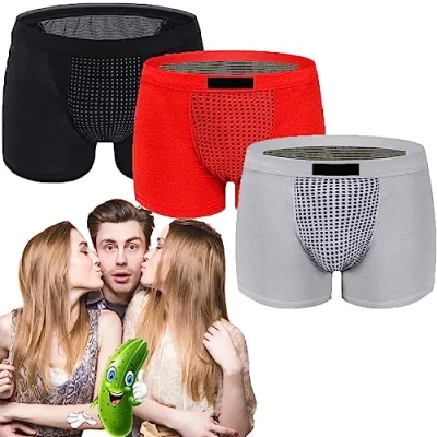 Image of Docxide Royalprestige Prostate Magnetic Therapy Boxer Briefs, Energy Field Men&#039;s Underwear (XX Large,Multicolored)