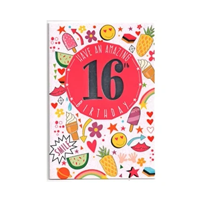 Image of Birthday Card for Sixteen (16) Year Old Girl