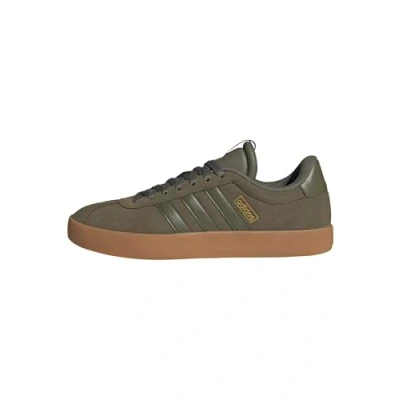 Image of adidas Men&#039;s VL Court 3.0 Shoes, Olive strata/Olive strata/Gold met, 7 UK
