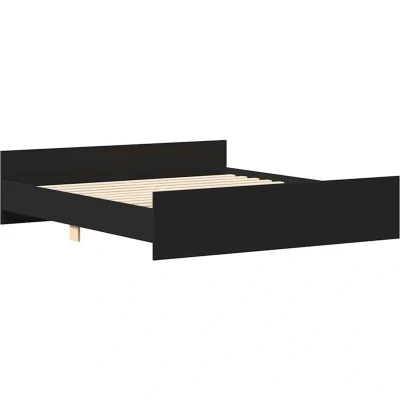 Image of vidaXL Bed Frame without Mattress Black 160x200 cm