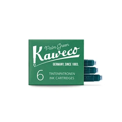 Image of Kaweco Ink Cartridges Pack of 6 Palm Green