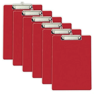 Image of Officemate Recycled Plastic Clipboard, Letter Size, Red, Pack of 6 (83083)