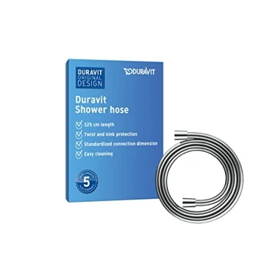 Image of Duravit Universal Shower Hose, Hose 1,25 m with Anti Twist Protection, Kink Chrome