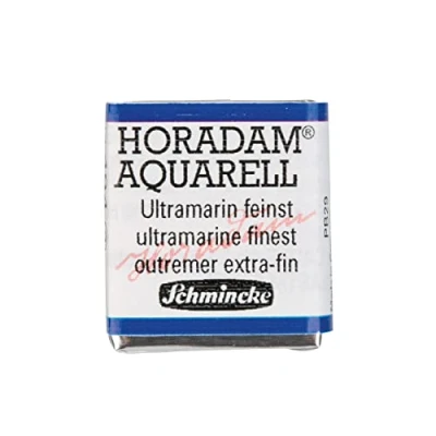 Image of Schmincke HORADAM® AQUARELL Finest Artists&#039; watercolours, 494 Ultramarine fine, 14 044, 1/2 pan