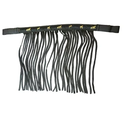 Image of Fly Fringe for Horses, Mask with Fringes and Fastening, Cover Shetty, Pony, Cob, Warmblood, Kb (Warmblood (Full), Black)