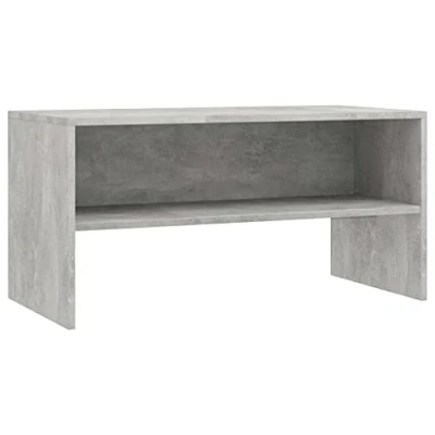 Image of vidaXL TV Cabinet Modern Living room/Bedroom Furniture, Concrete Grey, Engineered Wood, Easy to Clean, 80x40x40 cm.