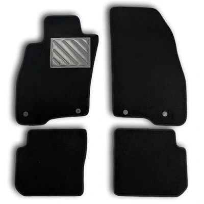 Image of Car Mats for Alfa Romeo Mito from 2008 Onwards Made to Measure Non Slip, Reinforced Rubber Heel Pad, Fastener Buttons