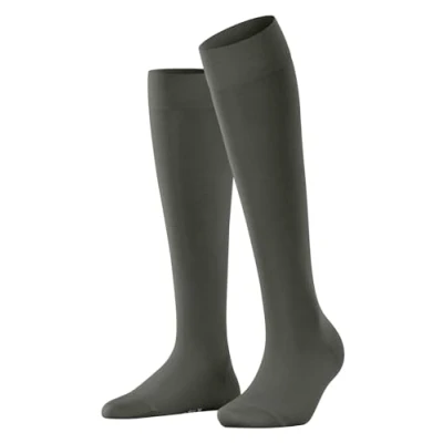 Image of FALKE Women&#039;s Cotton Touch W KH Thin Long Plain 1 Pair Knee High Socks, Green (Military 7826) new eco friendly, 5.5 8