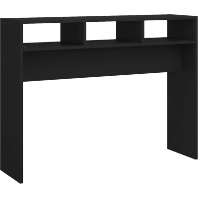 Image of vidaXL Console Table Durable Engineered Wood, Scandinavian Design, Black 105x30x80 cm