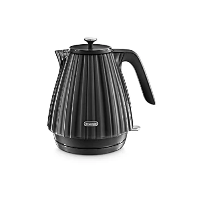 Image of De&#039;Longhi Ballerina Electric Kettle, 360 Swivel Base, Water Level Indicator, Cord Storage, KBD3001.BK, 3000 W, UK PLUG, Black