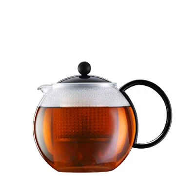 Image of BODUM 1844 01 ASSAM Tea Maker (Plastic Strainer, Plastic Lid, 1.0 L/34 oz) Black