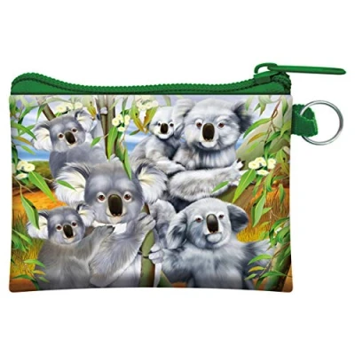 Image of 3D LiveLife Coin Purse Koala Cuddle from Deluxebase. Lenticular Bear Purse. Cash, and Card Holder with Secure Zip Featuring Artwork Licensed Renowned Michael Searle