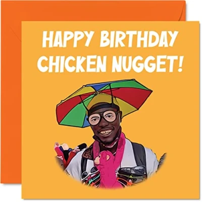 Image of Funny Birthday Cards for Women Her Chicken Nugget Very Good Nice Banter Card Girlfriend Boyfriend Husband Wife Friend Men Him, 145mm x Meme Joke Humour Greeting