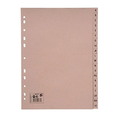 Image of 5 Star 464475 Eco Manilla Index A Z 20 Part 150gsm A4 Recycled Lavendar