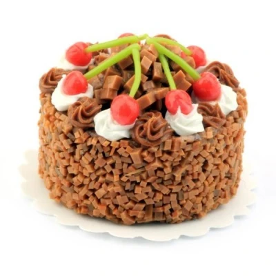 Image of MyTinyWorld Dolls House Miniature Chocolate Cherry Cake