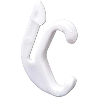 Image of 10x Plastic Swish Valance Curtain Rail Gliders White Track Runner Hooks