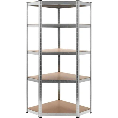 Image of vidaXL Storage Shelf Silver 75x75x180 cm Steel and MDF