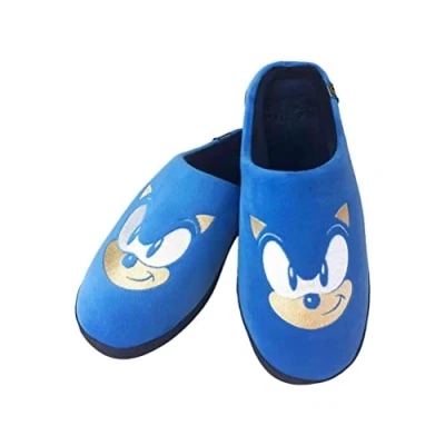 Image of Groovy Uk Sonic class of 91 Adult Mule Slippers, 8/10 UK, Black/Blue/White