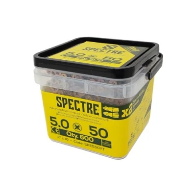 Image of F/FIX SPECTRE WOODSCREW 5.0X50 YELLOW TUB 600