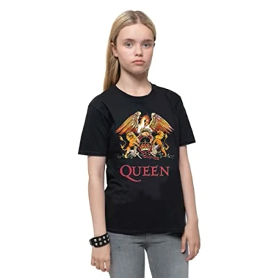 Image of Queen &#039;Classic Crest&#039; (Black) Kids T Shirt (3 4 Years)