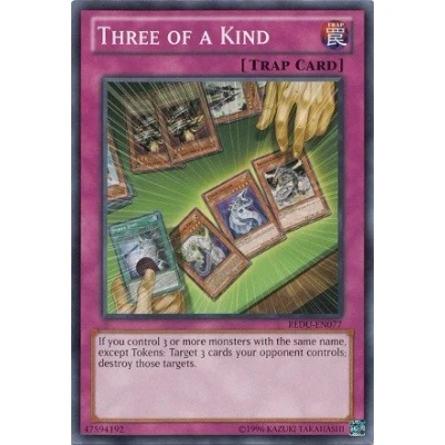 Image of Yu Gi Oh! Three of a Kind (SDCR EN031) Structure Deck: Cyber Dragon Revolution 1st Edition Common