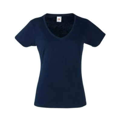 Image of FRUIT OF THE LOOM Lady Fit Valueweight V Neck T Shirt SS047 (XL, Deep Navy)