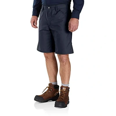 Image of Carhartt Men&#039;s Rugged Professional Series Flex Relaxed Fit Canvas Work Short, Navy, 40W