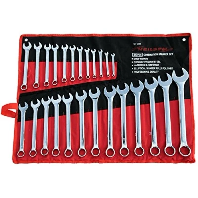 Image of Neilsen CT0441 6 32 mm Full Polish Finish Spanner Set Silver (25 Piece)