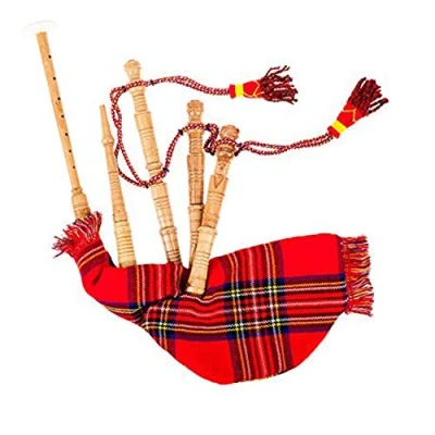 Image of Junior Playable Bagpipes,Child Bagpipe/Kids Toy Bagpipe Free 2 Reeds with Bag (Royal Stewart)