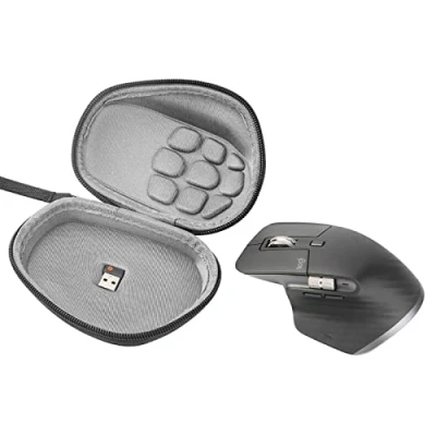 Image of MotuTech Portable Case for Logitech MX Master 3 2S Wireless Mouse Hard Cover with Protective Strap Anti Scratch Collision (Black 2)
