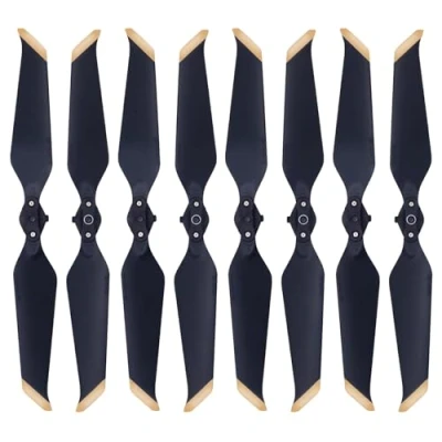Image of Tosiicop 4 Pairs Mavic 2 Pro/Mavic Zoom Propellers Replacement Prop Blades Low Noise Quick Release 8743F Wings for DJI Drone Accessories Gold Tips