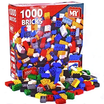 Image of M.Y 1000 Building Bricks Construction Blocks Play Set