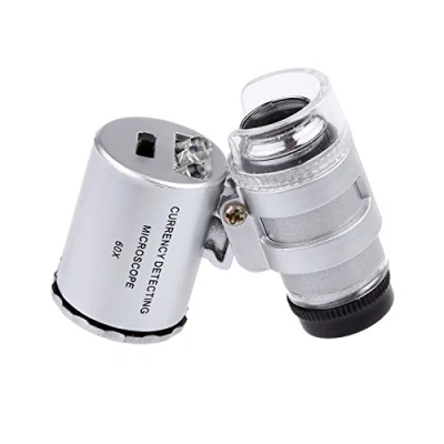 Image of 60X Mini Illuminated Jeweler LED UV Lens Loupe with Kare and Kind Retail Package (60X)