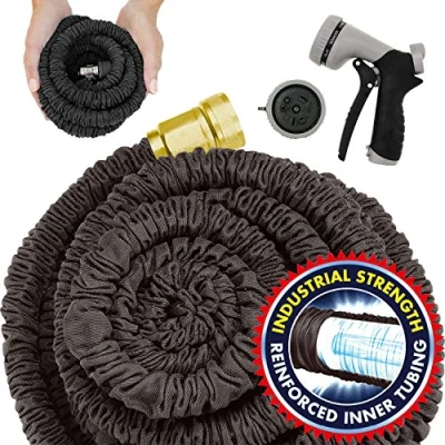 Image of Taylor &amp; Brown 50FT Expanding Garden Water Hose Pipe with 7 Function Spray Gun Expandable Flexible Magic Anti leakage Lightweight Easy Storage Green