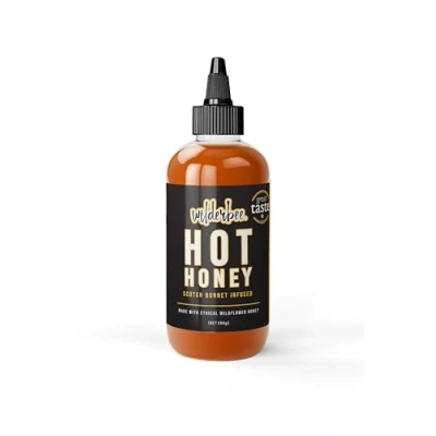 Image of Wilderbee Hot Honey from the WilderKitchen Wildflower infused with Scotch Bonnet Chillies 260g