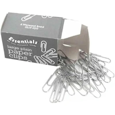 Image of Essential Large Plain Paperclip (Pack of 1000)