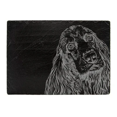 Image of The Just Slate Company Cocker Spaniel Cheese Board