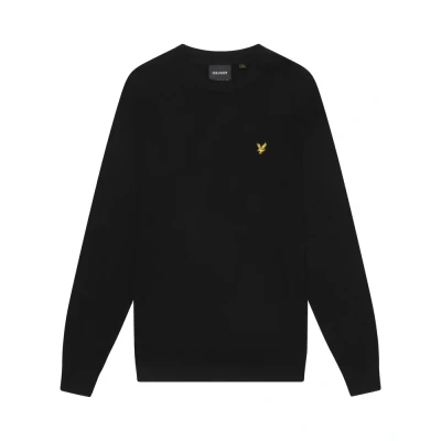 Image of Lyle &amp; Scott CREW NECK Jumper, Men&#039;s, Size: Small, Jet black