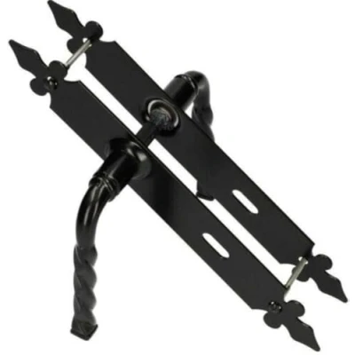 Image of KOTARBAU Door Handle 72 mm PZ/BB/WC Decorative Black Universal Indoor Outdoor Wrought Iron Rust Resistant (BB)