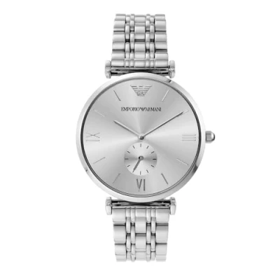 Image of Emporio Armani Watch for Men, Quartz Movement, 40 mm Silver Stainless Steel Case with a Strap, AR1819