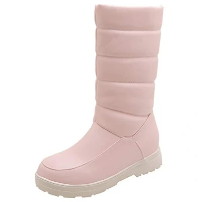 Image of CuteFlats Women Mid Calf Snow Boots with Flatform