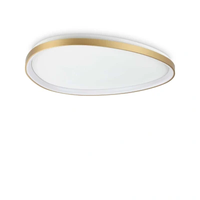 Image of Gemini 81cm DALI Integrated LED Semi Flush Light Brass 5400Lm 3000K