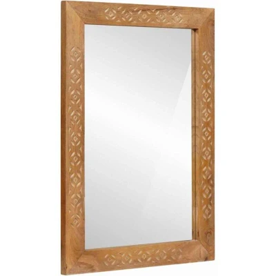 Image of vidaXL Mirror with Light brown 57 x 70 3 cm Solid mango wood