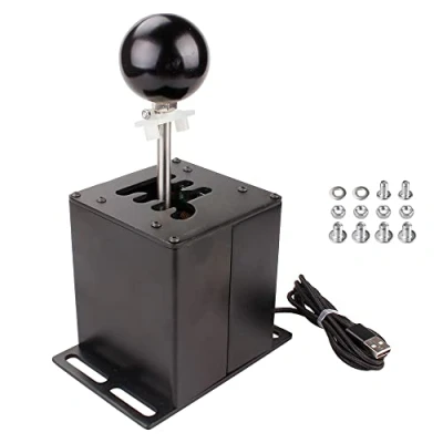 Image of muge Racing USB Simulator Shifter, Compatible with Logitech G29 G27 G25 G920 Thrustmaster T300RS/GT Steering Wheel Sequential H Gear Shifter ATS ETS Dust WRC Sim Games 6+R