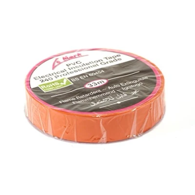 Image of 1 x Orange Electrical PVC Insulation/Insulating Tape 19mm 20m Flame Retardant