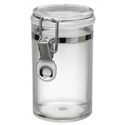 Image of 10oz Plastic Airtight Clip Top Vintage Spice Chutney Storage Container Jar Pot by Chabrias Ltd